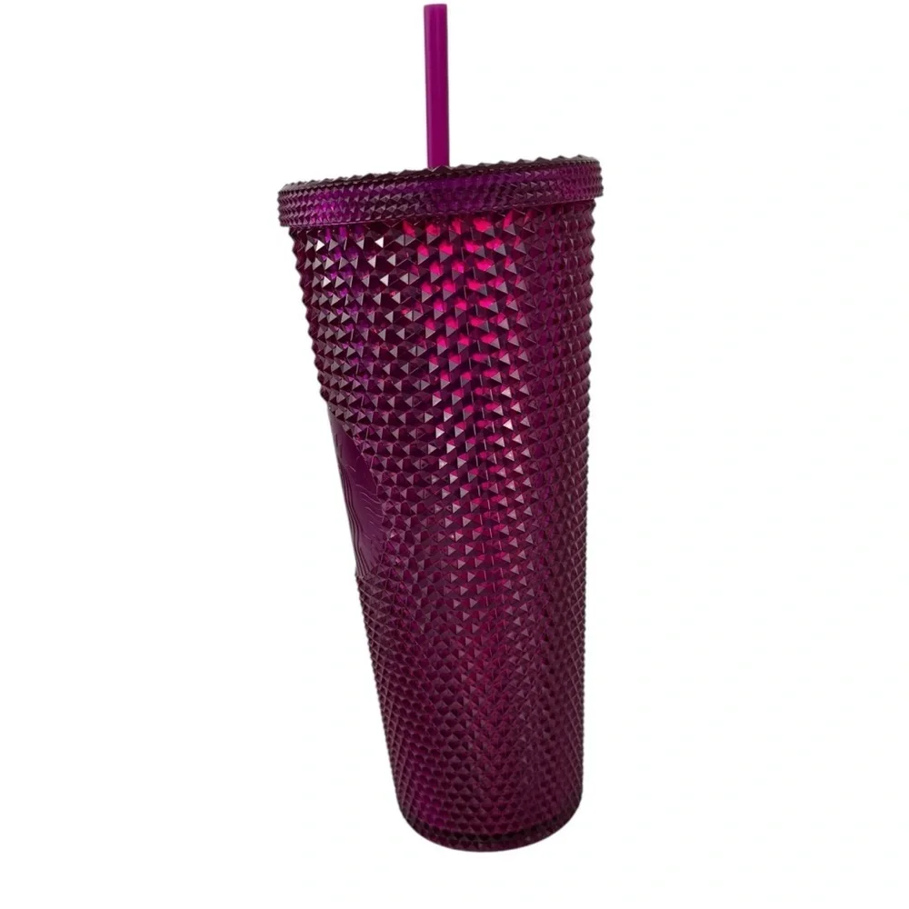 New Starbucks Purple Bling Berry Blast 2022 Cold Cup Studded Venti Tumbler 24oz